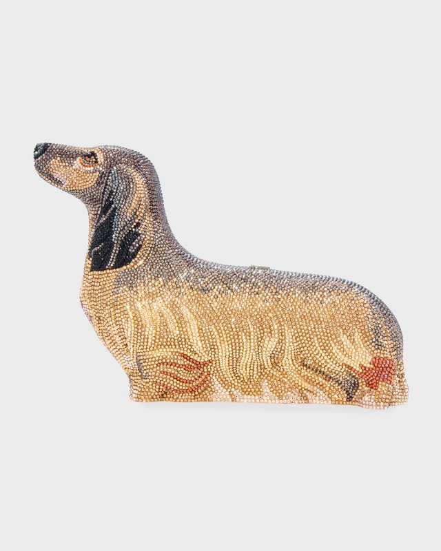 Romeo Dachshund Minaudiere Crystal Clutch Bag